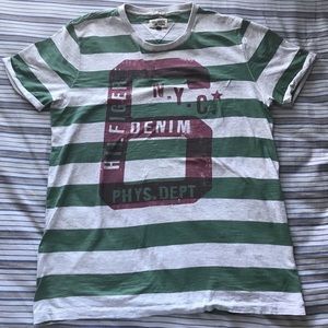 Mens Tommy Jeans White/Green/Maroon Tee M